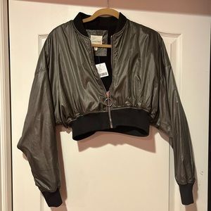 Silence and noise silver bomber jacket